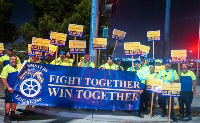 Coordinated Teamsters Practice Strike At Republic Services